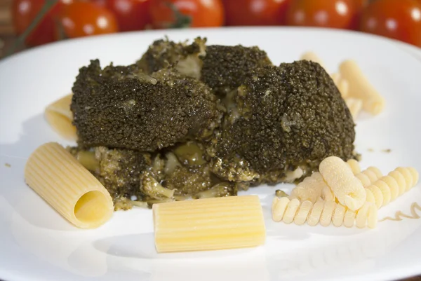 Pasta en broccoli — Stockfoto