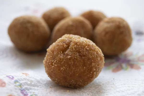 Siciliano Subir Bolas Fritas Casa Chamado Arancini — Fotografia de Stock