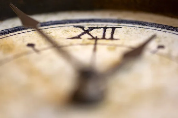 Detail Einer Alten Uhr Mit Römischen Ziffern — Stockfoto