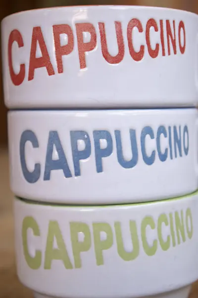 Detail Cup Cappuccino Word — ストック写真