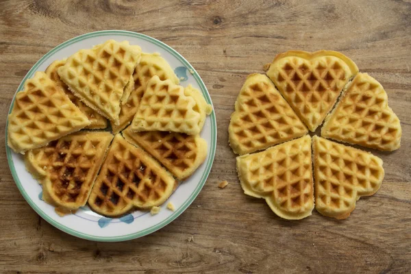 Traditionelle Waffel Süß Hause Zubereitet — Stockfoto