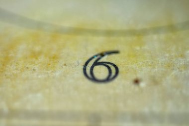 Saat 6 'da gösterilen eski bir saat yüzüyle saatin ayrıntıları