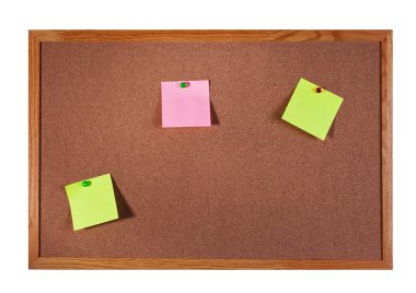 Boş notları olan mantar tahta