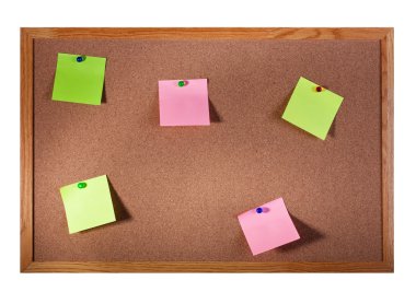 Boş notları olan mantar tahta