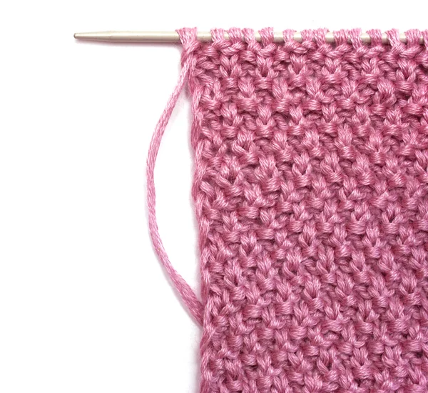 Pink knitted background — Stock Photo, Image