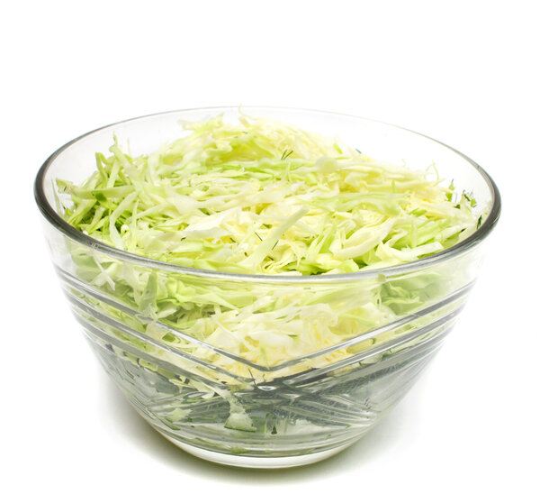 Plate with cabbage salad