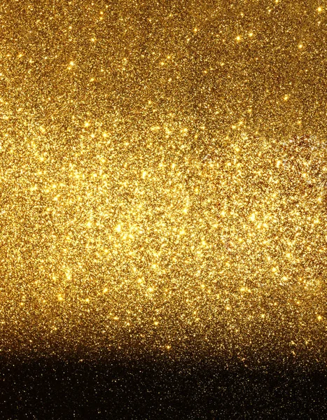 Glitzerbeleuchtung Hintergrund Schwarz Und Gold Schimmern — Stockfoto