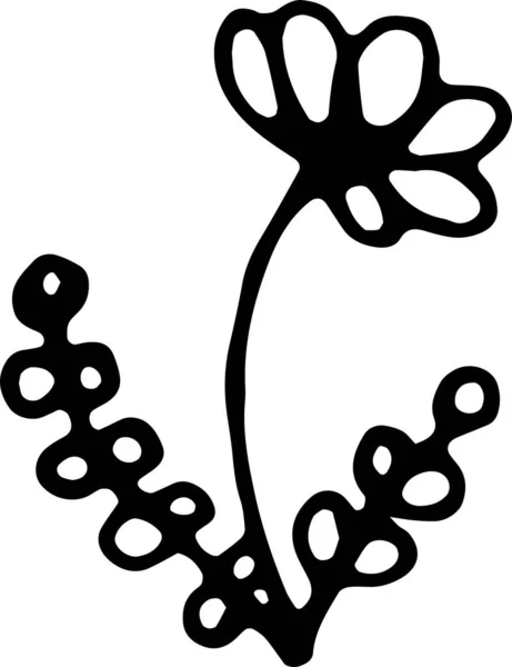 Αφηρημένο Λουλούδι Φαντασίας Doodle Stile — Φωτογραφία Αρχείου