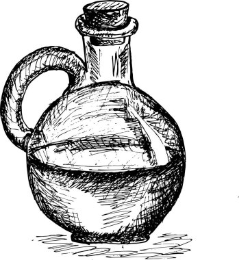 Şişenin vektör illüstrasyonu