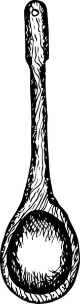 Handgezeichnetes Doodle Löffel Symbol — Stockvektor