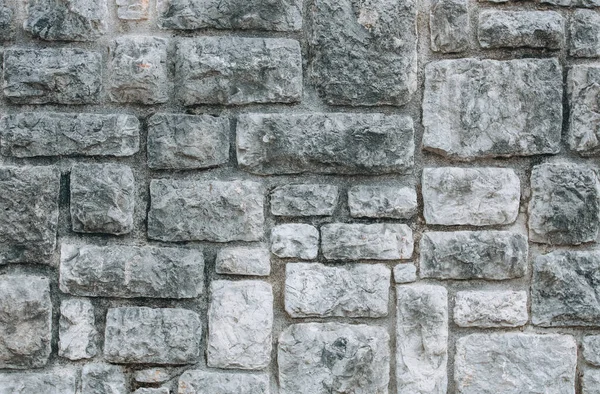 Old Stone Wall Gray Brick Grunge Wall Texture Background Rock — Stock Photo, Image