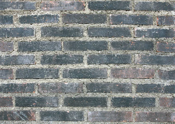 Stary Mur Ceglany Ciemnobrązowy Kolor — Zdjęcie stockowe