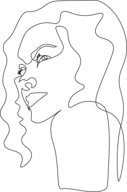 Bir kadın portresi çizimi. 