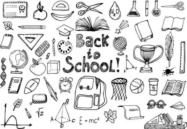 Back School Doodle Icon — Stock Vector