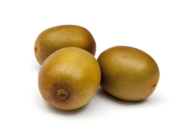 Kiwi Plody Izolované Bílém — Stock fotografie