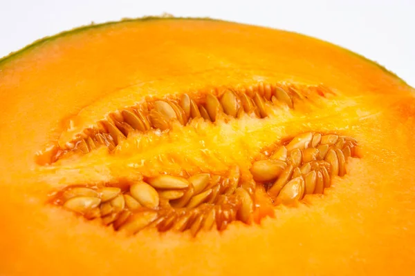Half Melon Isolated White Background — Stock Photo, Image