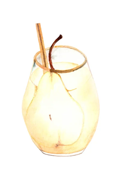 Pear Cider Spiced Pear Tea Cinnamon Anise Cardamom Rosemary Festive — Stock Photo, Image