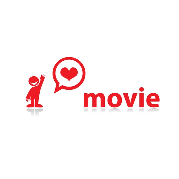 I-love-film — Stockvector