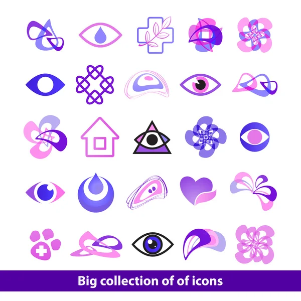 Grandes-colección-iconos — Vector de stock