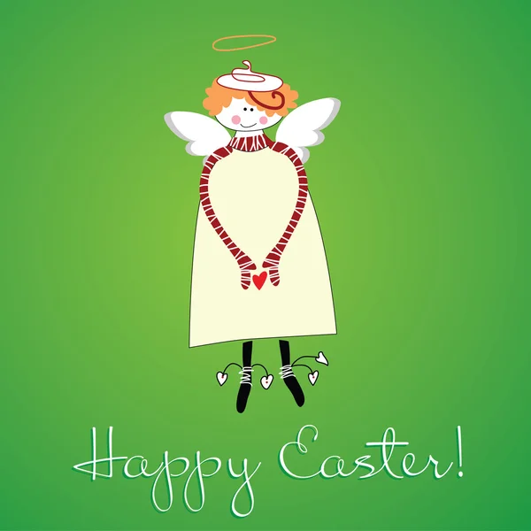 Happy-Easter-angel — Stock Vector