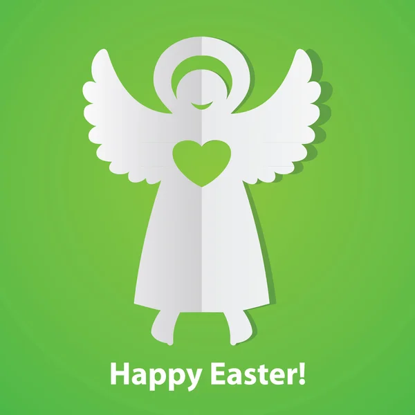 Щасливої Пасхи! - друку - ангел — стоковий вектор