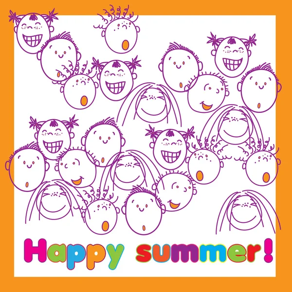 Happy-summer-holiday — Stock Vector