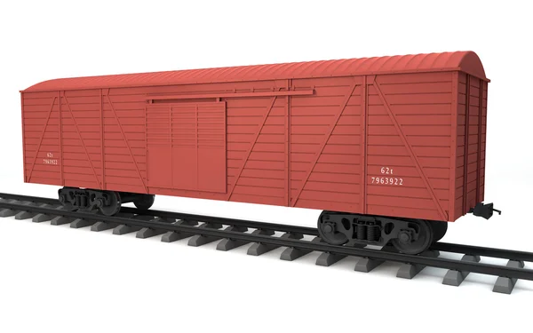 Freight car isolated on white — Stock Photo, Image