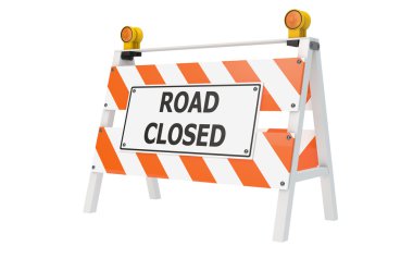 Road Closed Barricade Construction clipart