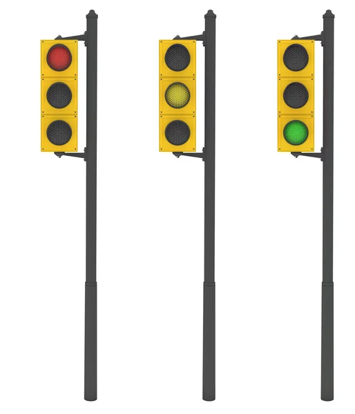 Traffic Lights on white — Stock Photo, Image