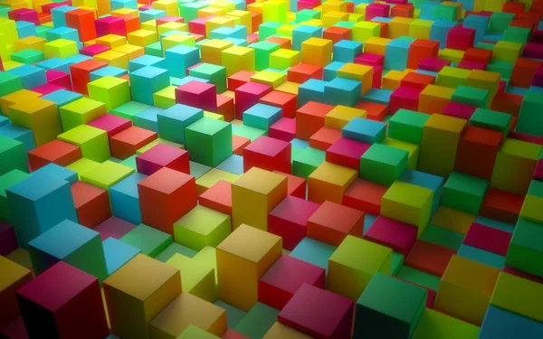 Abstracte kleurrijke kubussen — Stockfoto