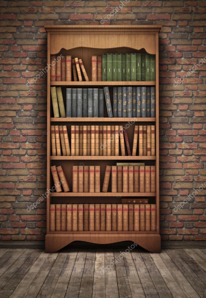 Old Bookshelf Ideas Old Bookshelf In Room Stock Photo