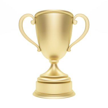 Trophy cup on white clipart