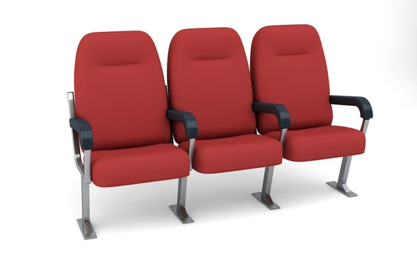 Theatre seats clipping path — Stock Photo, Image