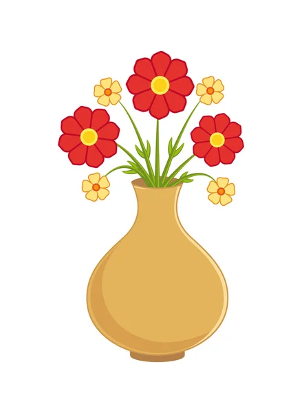 Virág vázában — Stock Vector