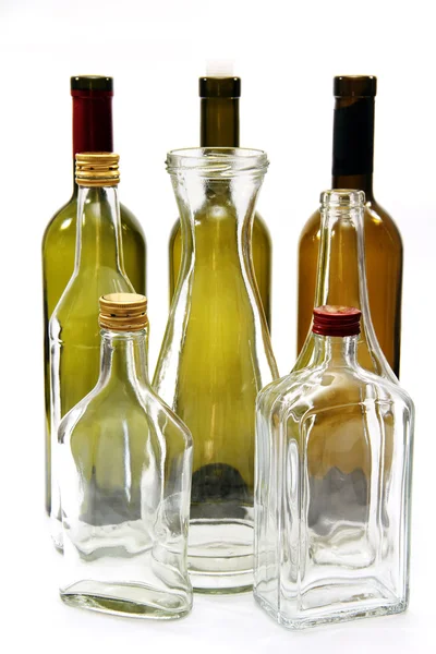 Garrafas de vinho vazias . — Fotografia de Stock