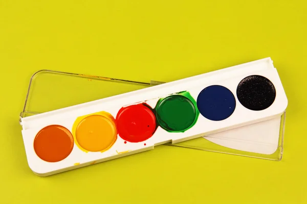 A set of watercolor paints. — Stock Photo, Image