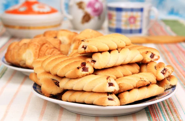 Croissanty a sušenky. — Stock fotografie