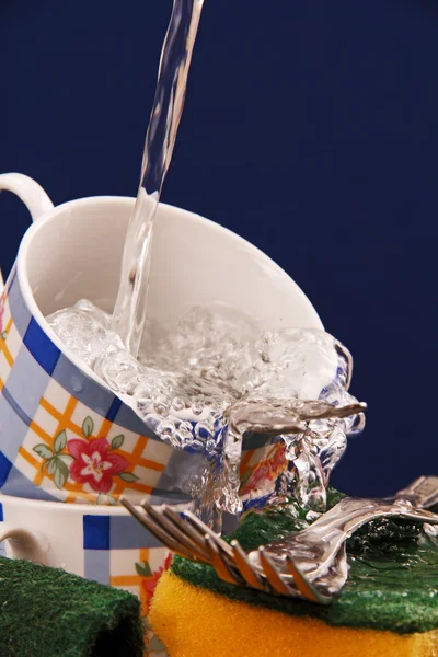 Washing of cups of tea. — Stock Photo, Image