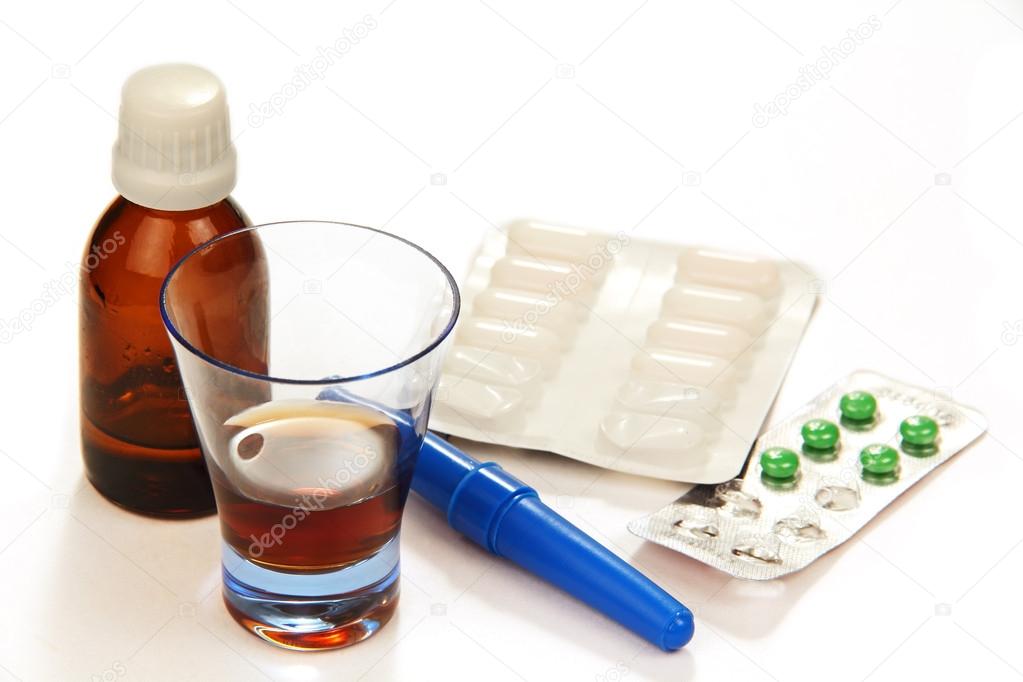 medicinal drops and tablets.