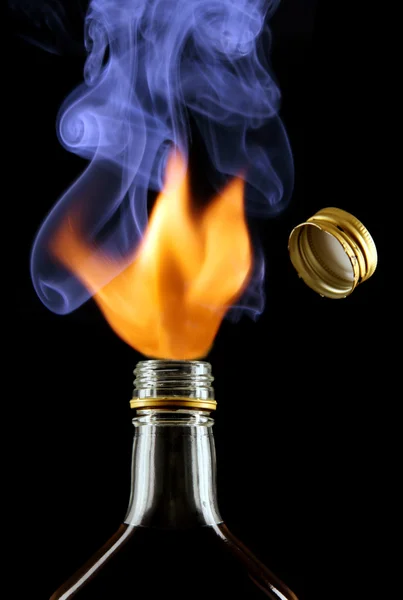 Burning alcohol. — Zdjęcie stockowe