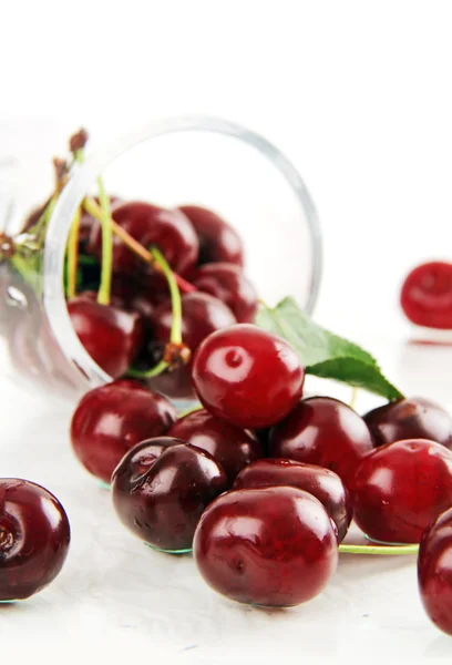 Berries ripe red cherries. — Stock Photo, Image