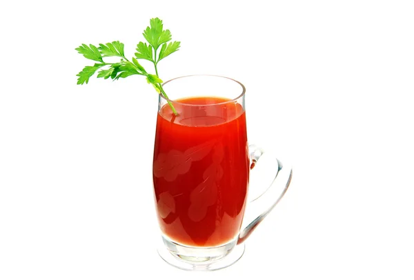 Un verre de jus de tomate . — Photo