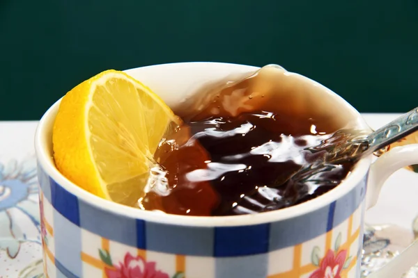 Čaj s citronem. — Stock fotografie