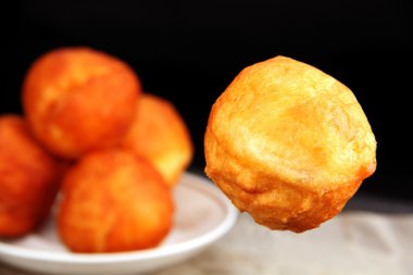 taze yuvarlak çörekler.