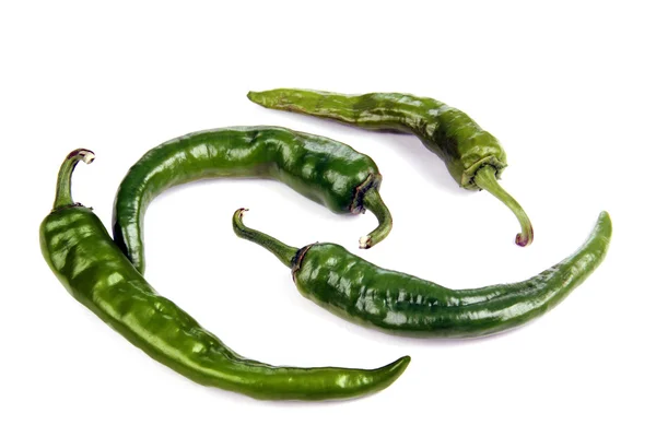 Baccelli di peperoncino verde . — Foto Stock