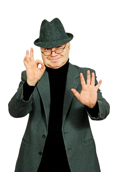 Man showing a gesture of "good." — Stock Photo, Image