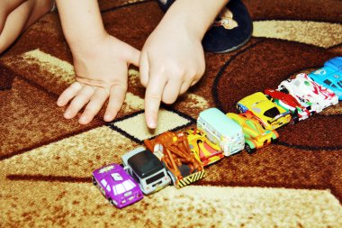 baby and toy cars. clipart