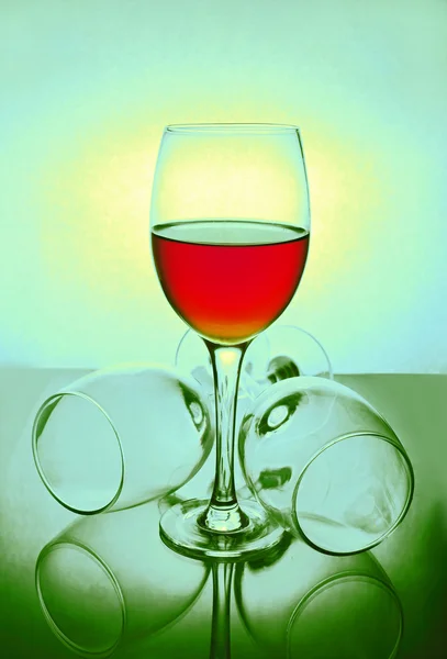 Очки с алкогольными напитками . — стоковое фото