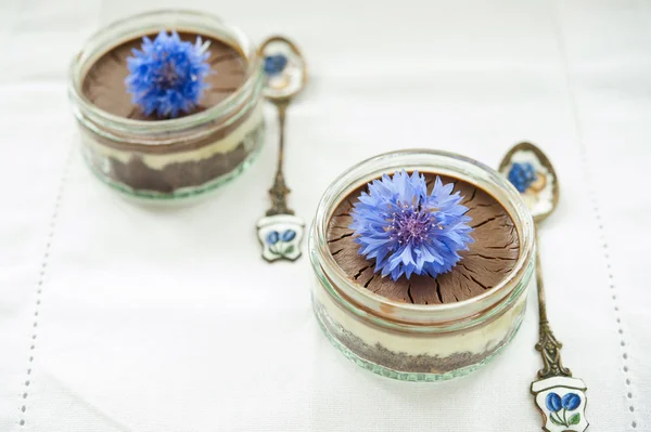 Chocolate dessert for two — Stock Photo, Image