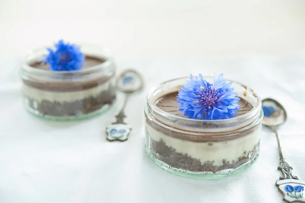 Chocolate dessert for two — Stock Photo, Image